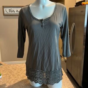 Olive Green 3/4 Sleeve Shirt